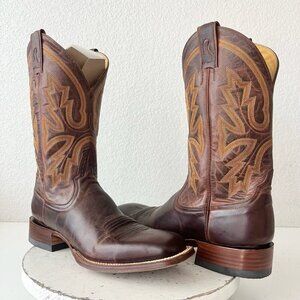 Rod Patrick Mens Cowboy Boots 10.5AA Perro Loco Brown Leather Western Square Toe